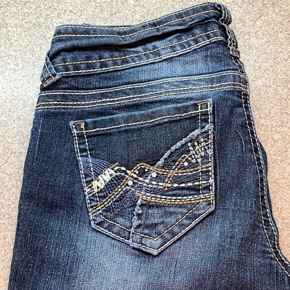 👖Wallflower Distressed Skinny Blue Jeans Women’s 8-10 based on measurements - Picture 6 of 17